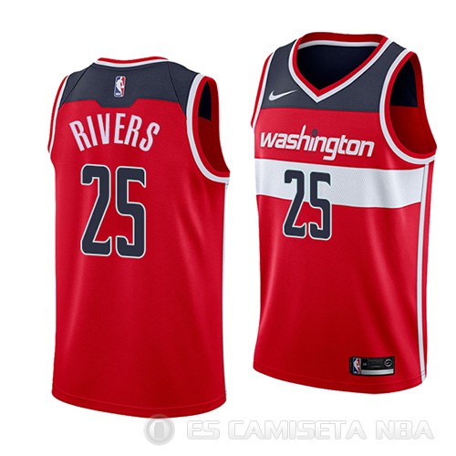 Camiseta Austin Rivers #25 Washington Wizards Icon 2018 Rojo - Haga un click en la imagen para cerrar